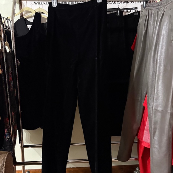 Vintage black velvet drawstring, pant Paul Harris design - Picture 1 of 4